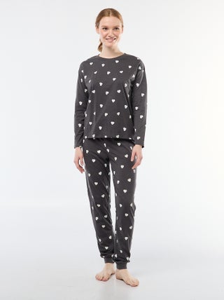 Ensemble pyjama long en coton - 2 pièces