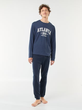 Ensemble pyjama long en jersey t-shirt + pantalon - 2 pièces