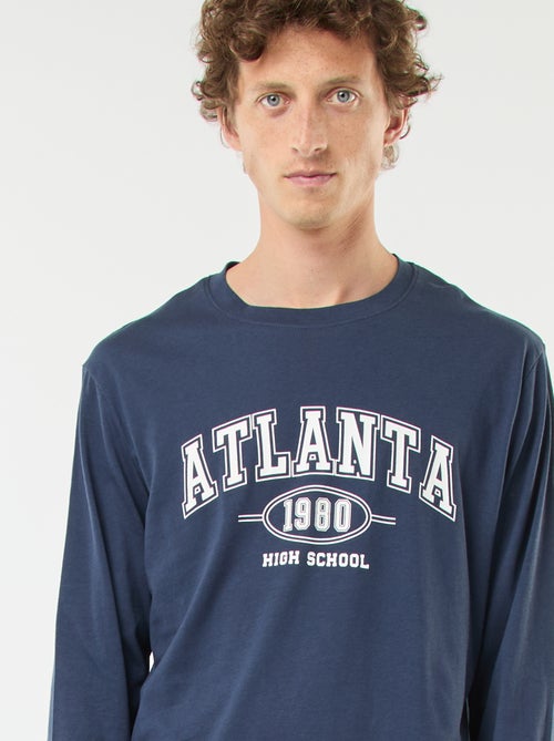 Ensemble pyjama long en jersey t-shirt + pantalon - 2 pièces - Kiabi