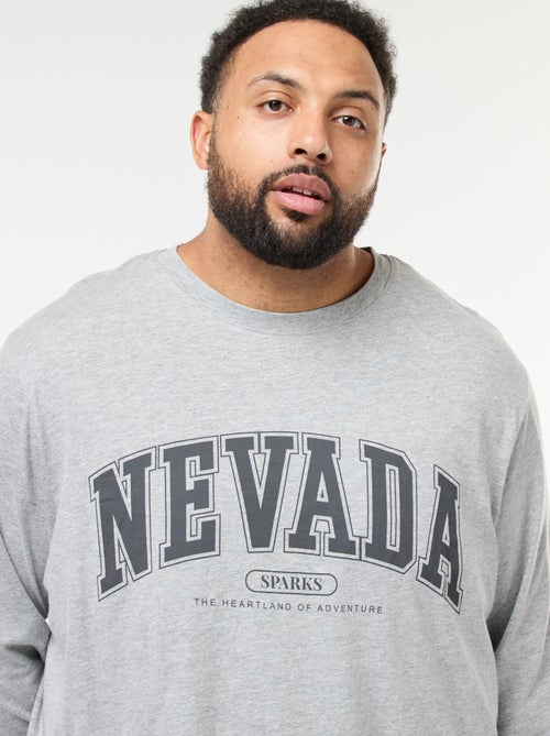 Ensemble pyjama long en jersey t-shirt + pantalon - 2 pièces - Kiabi