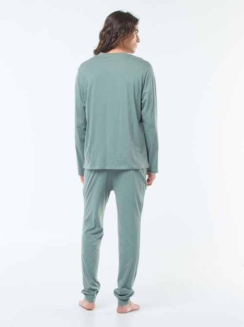 Ensemble pyjama long en jersey t-shirt + pantalon - 2 pièces - Kiabi