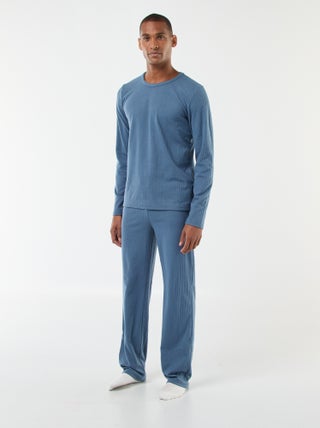 Ensemble pyjama long en maille - 2 pièces