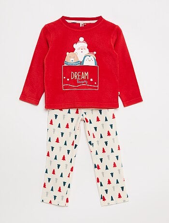 Ensemble pyjama long en micropolaire - 2 pièces