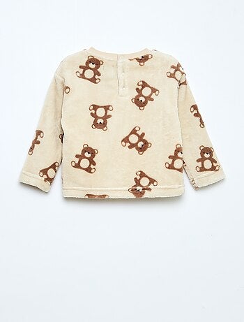 Ensemble pyjama long en polaire - 2 pièces