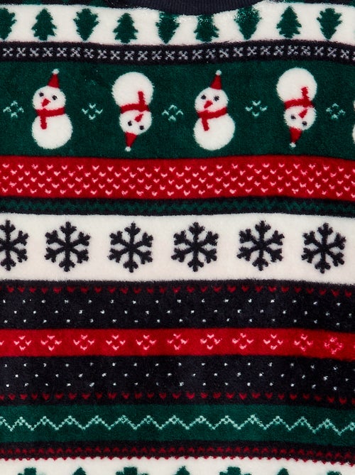Ensemble pyjama long en polaire 'Noël' - 2 pièces - Kiabi