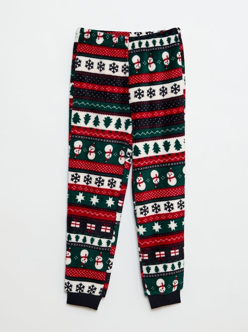Ensemble pyjama long en polaire 'Noël' - 2 pièces - Kiabi