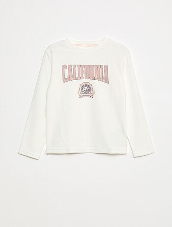 Ensemble pyjama long en polaire t-shirt + pantalon - 2 pièces