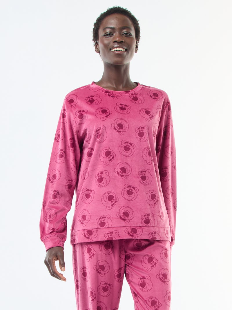 Ensemble pyjama long en velours 'Pampan' 'Disney' - 2 pièces Rose Lotso - Kiabi