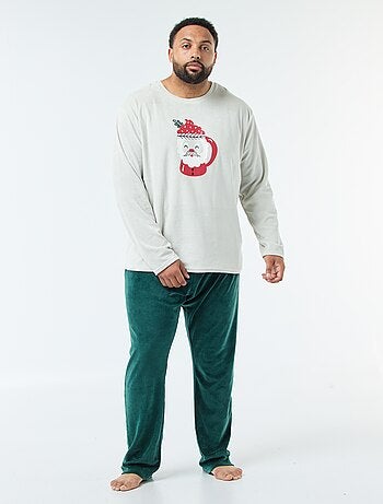 Ensemble pyjama long esprit Noël - 2 pièces