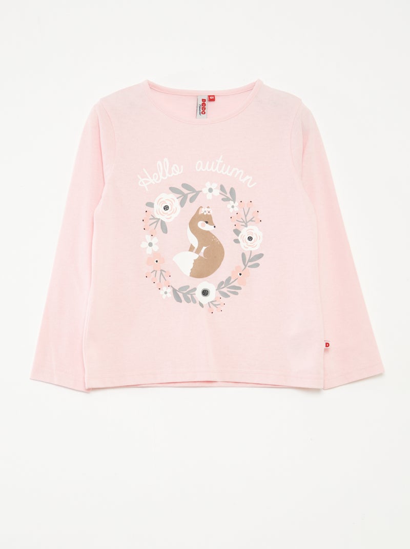 Ensemble pyjama long fantaisie - 2 pièces Rose - Kiabi