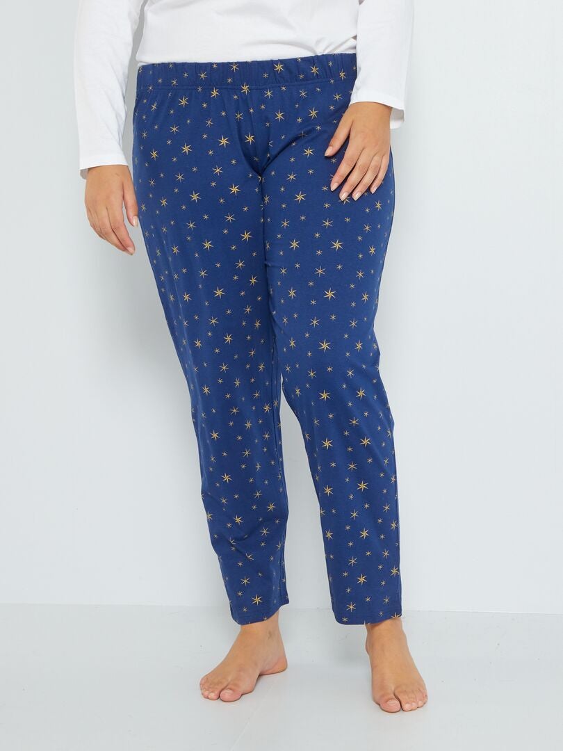 Ensemble Pyjama Long Harry Potter Blanc Bleu Kiabi