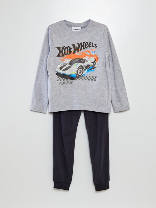 Ensemble pyjama long 'Hot Wheels' t-shirt + pantalon - 2 pièces - Kiabi