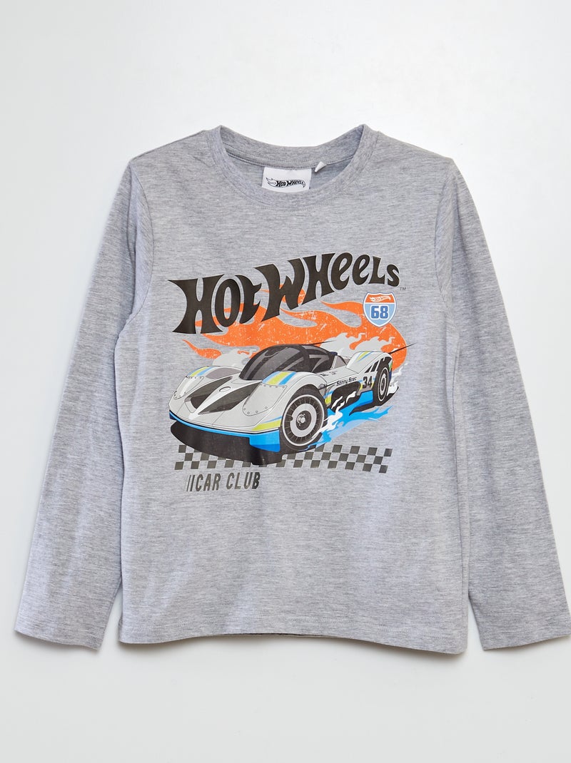 Ensemble pyjama long 'Hot Wheels' t-shirt + pantalon - 2 pièces noir - Kiabi