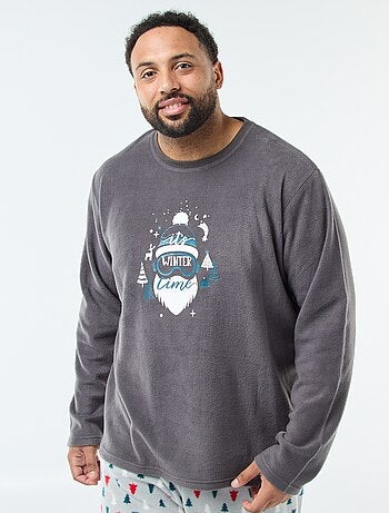 Ensemble pyjama long imprimé Noël - 2 pièces