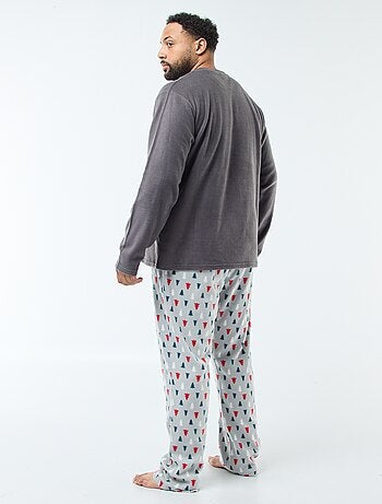 Ensemble pyjama long imprimé Noël - 2 pièces