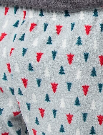 Ensemble pyjama long imprimé Noël - 2 pièces
