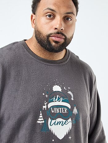 Ensemble pyjama long imprimé Noël - 2 pièces