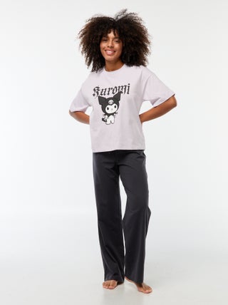 Ensemble pyjama long 'Kuromi' - 2 pièces