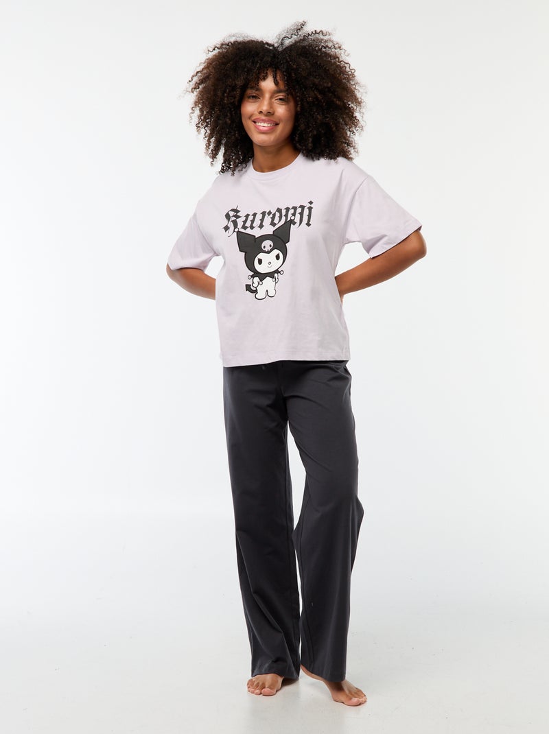 Ensemble pyjama long 'Kuromi' - 2 pièces VIOLET - Kiabi