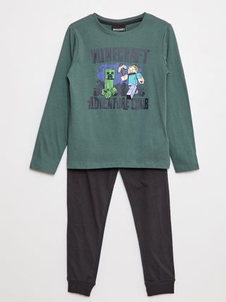 Ensemble pyjama long 'Minecraft' - 2 pièces