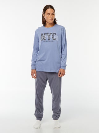 Ensemble pyjama long pantalon + t-shirt - 2 pièces