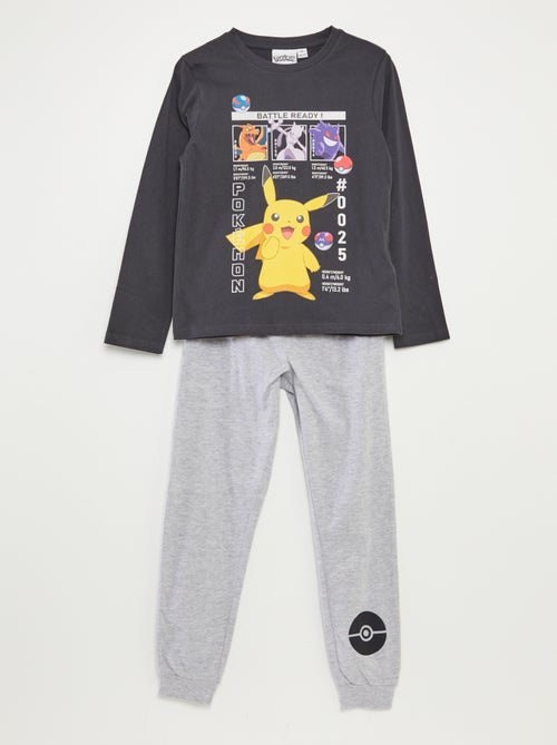 Ensemble pyjama long 'Pokémon' t-shirt + pantalon - 2 pièces - Kiabi