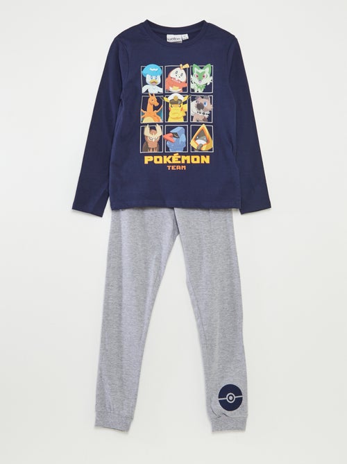 Ensemble pyjama long 'Pokémon' t-shirt + pantalon - 2 pièces - Kiabi