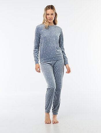 Ensemble pyjama long polaire t-shirt + pantalon - 2 pièces