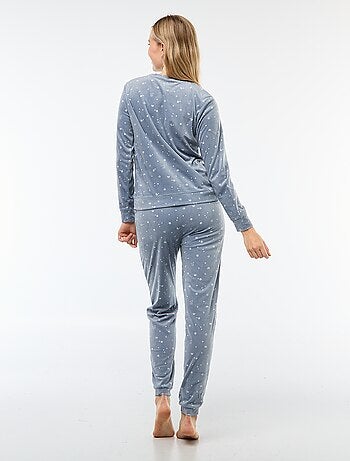 Ensemble pyjama long polaire t-shirt + pantalon - 2 pièces