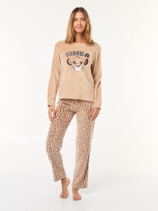 Ensemble pyjama long 'Roi Lion' 'Disney' en polaire - 2 pièces