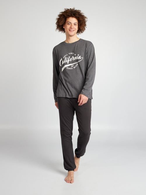 Ensemble pyjama long short + t-shirt - 2 pièces - Kiabi