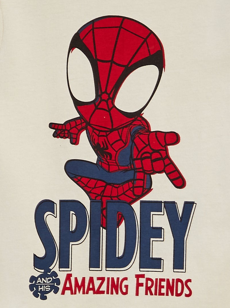 Ensemble pyjama long 'Spider-man' - 2 pièces Blanc/bleu - Kiabi