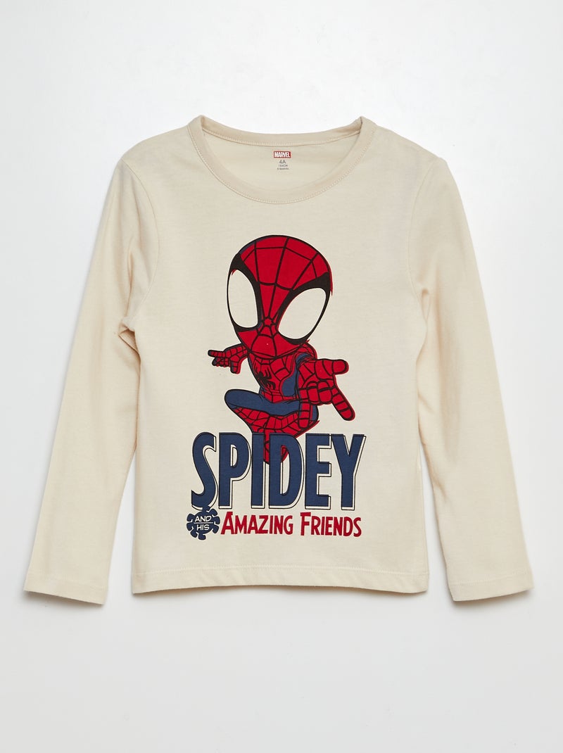 Ensemble pyjama long 'Spider-man' - 2 pièces Blanc/bleu - Kiabi