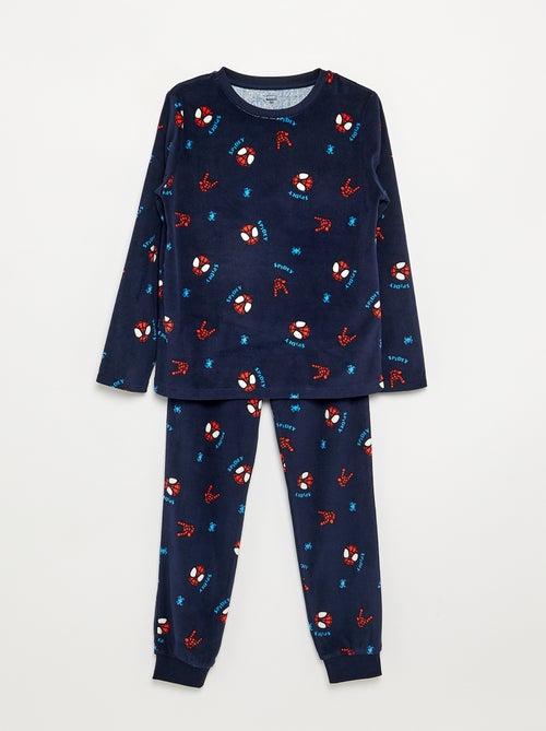 Ensemble pyjama long 'Spiderman' en polaire - 2 pièces - Kiabi