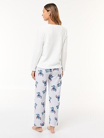 Ensemble pyjama long 'Stitch' 'Disney' en polaire - 2 pièces