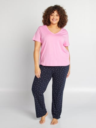 Ensemble pyjama long t-shirt + pantalon - 2 pièces