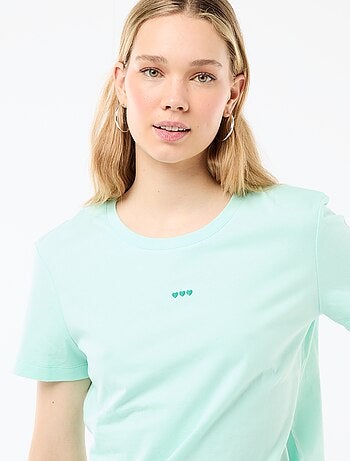 Ensemble pyjama long t-shirt + pantalon à carreaux - 2 pièces