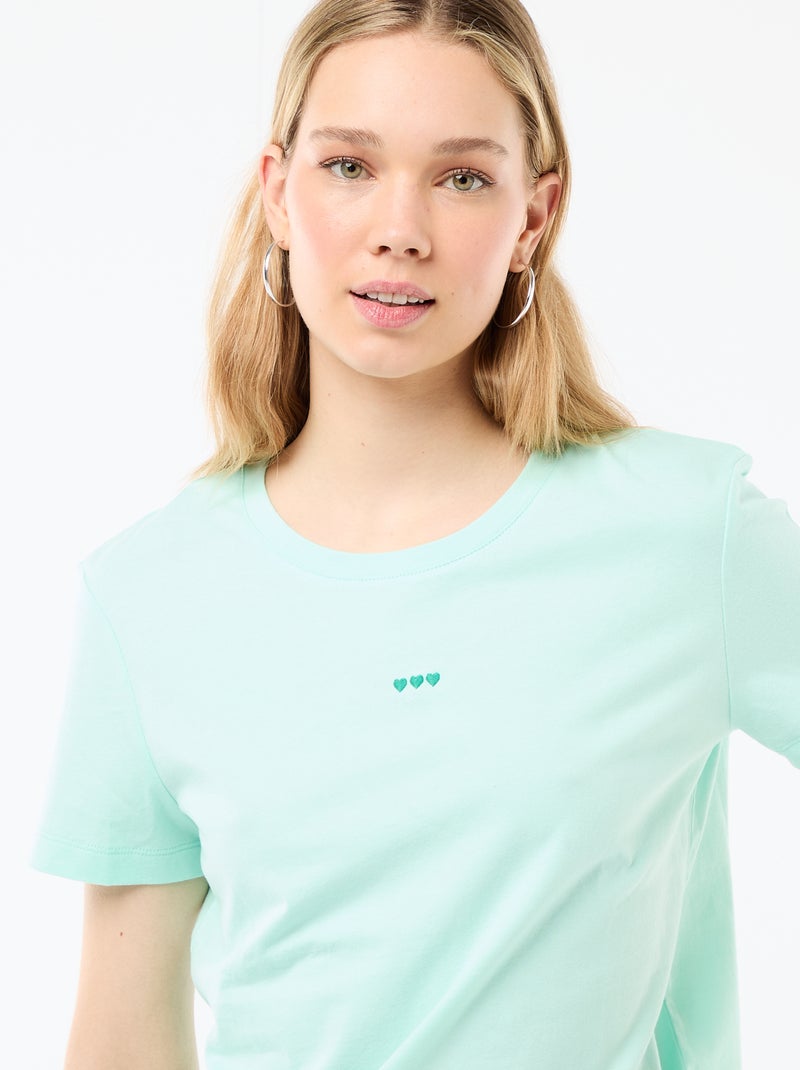 Ensemble pyjama long t-shirt + pantalon à carreaux -  2 pièces Vert - Kiabi