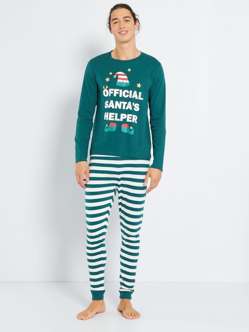 Ensemble pyjama Noël vert - Kiabi
