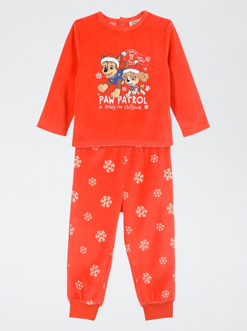 Ensemble pyjama 'Pat' Patrouille' long T-shirt + pantalon en velours - 2 pièces - Kiabi