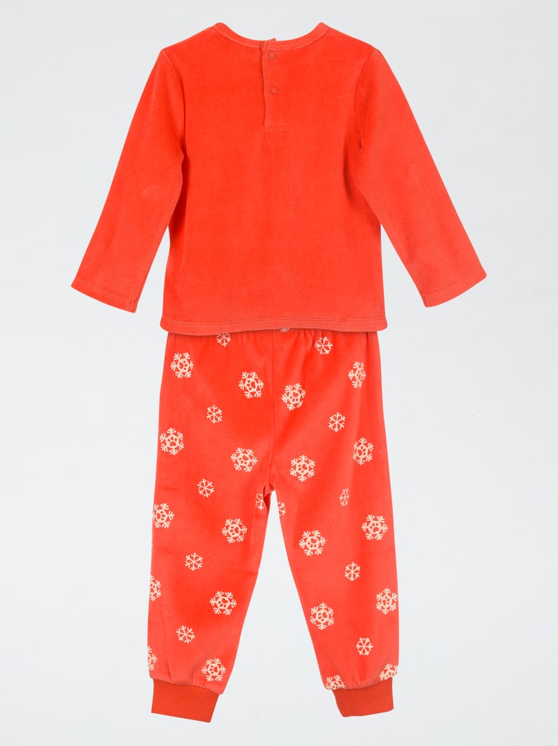 Ensemble pyjama 'Pat' Patrouille' long T-shirt + pantalon en velours - 2 pièces Rouge - Kiabi