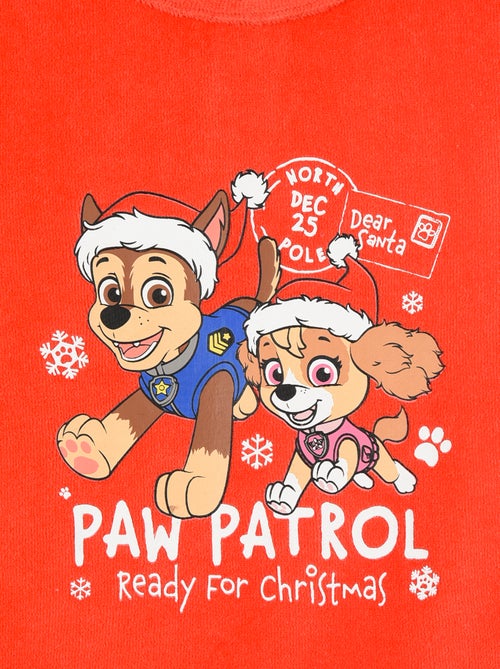 Ensemble pyjama 'Pat' Patrouille' long T-shirt + pantalon en velours - 2 pièces - Kiabi