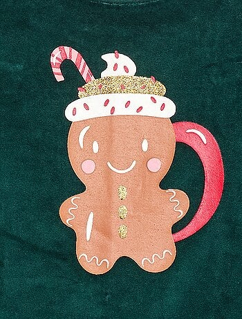 Ensemble pyjama polaire Noël t-shirt + pantalon - 2 pièces