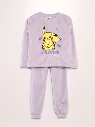 Ensemble pyjama polaire 'Pikachu' 'Pokémon' - 2 pièces