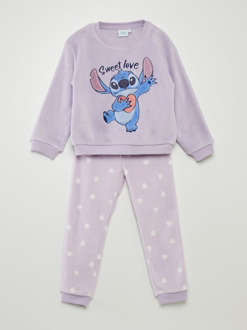 Ensemble pyjama polaire 'Stitch' 'Disney' - 2 pièces Violet - Kiabi