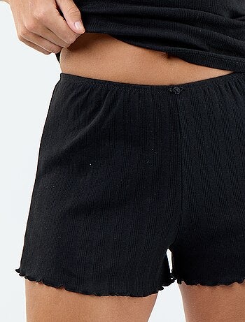 Ensemble pyjama short en maille pointelle - 2 pièces