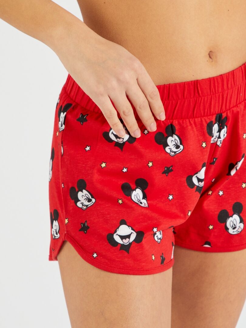 Ensemble pyjama short 'Mickey' - 2 pièces rouge/blanc - Kiabi