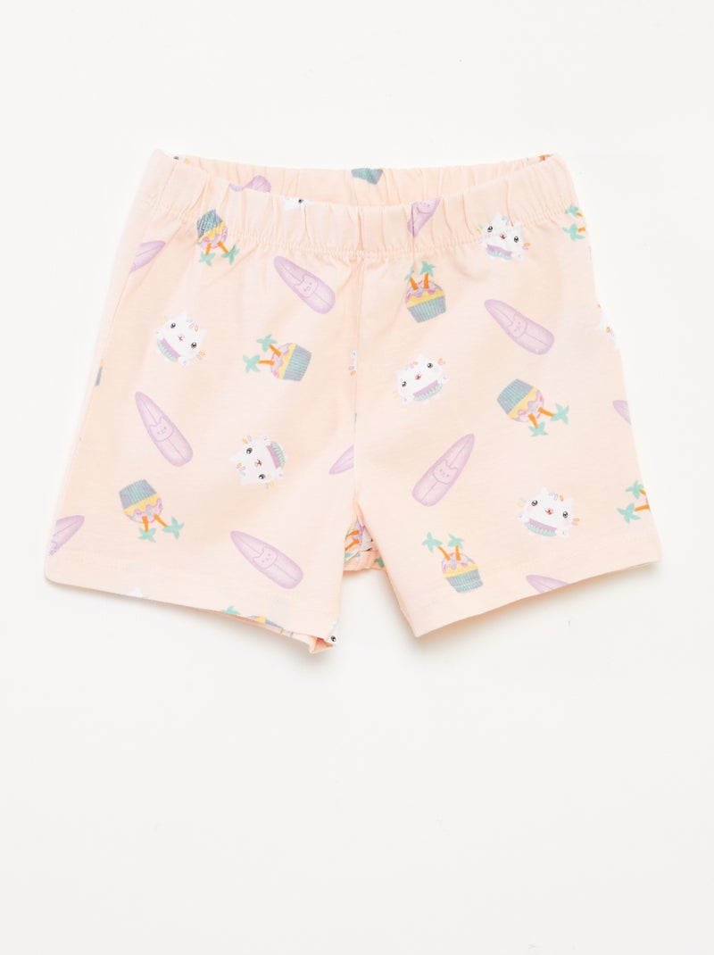 Ensemble pyjama short + t-shirt 'Gabby et la maison magique' - 2 pièces ROSE - Kiabi