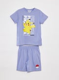 Ensemble pyjama short + t-shirt 'Pokemon' - 2 pièces BLEU - Kiabi