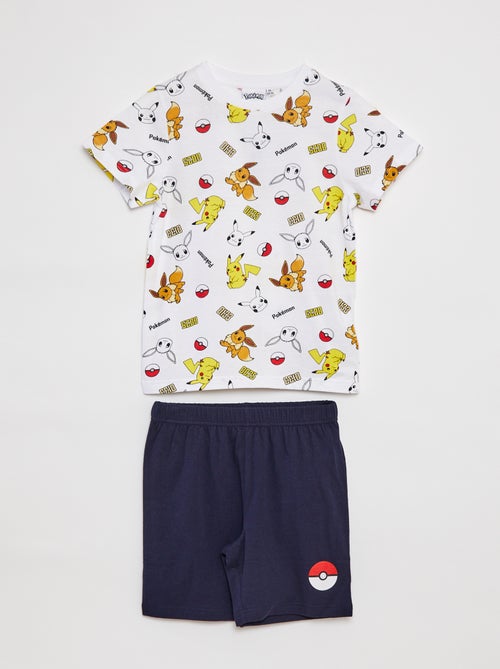 Ensemble pyjama short + t-shirt 'Pokemon' - 2 pièces - Kiabi